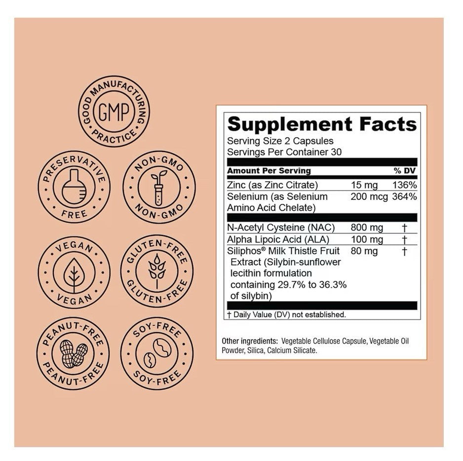 Live Conscious LiverWell Liver Metabolic Support Liver Health Cleanse 60capsules