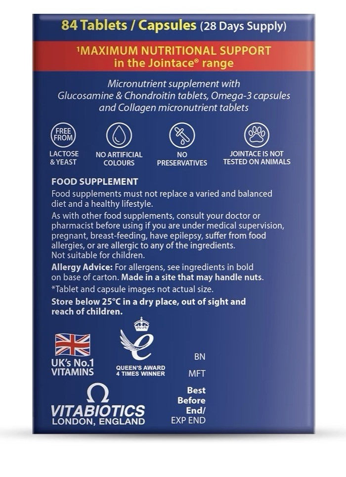 Vitabiotics Jointace Max Triple Pack glucosamine omega 3 turmeric Collagen