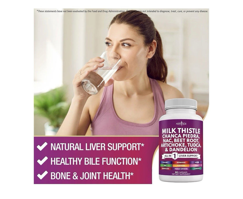 2 Pack NEW AGE Milk Thistle Chanca Piedra Beet Root Artichoke Tudca Dandelion