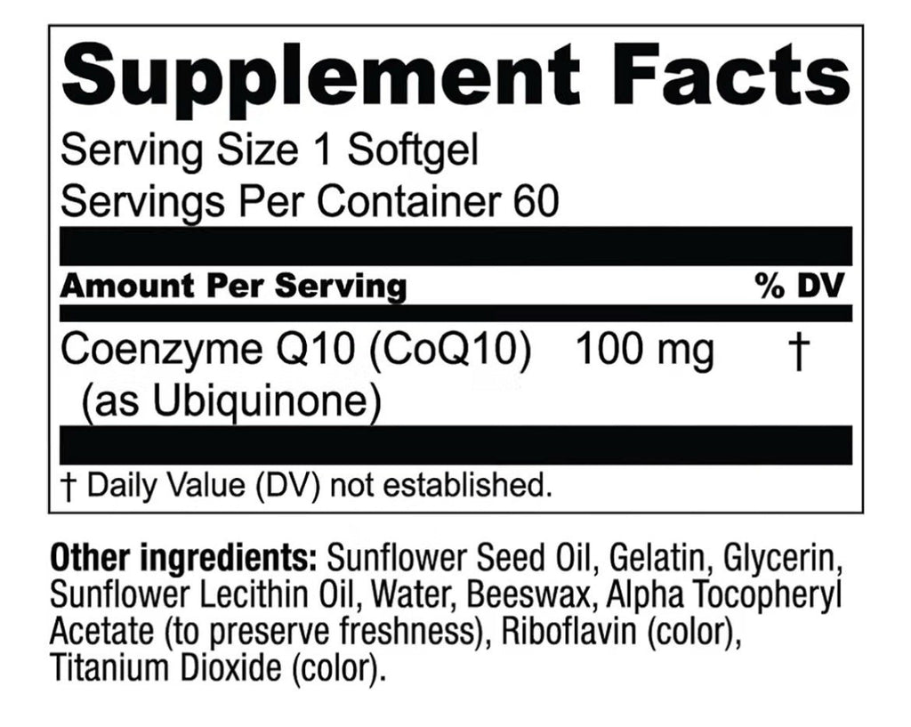 Live Conscious CoQWell CoQ10 Heart Brain Vascular Health Support 60 Softgels