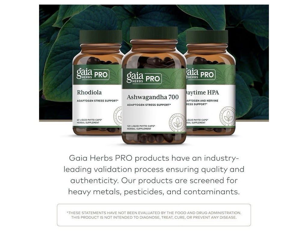 GAIA HERBS PRO Ashwagandha 700 Healthy Immune Stress Support Supplement 120 Caps