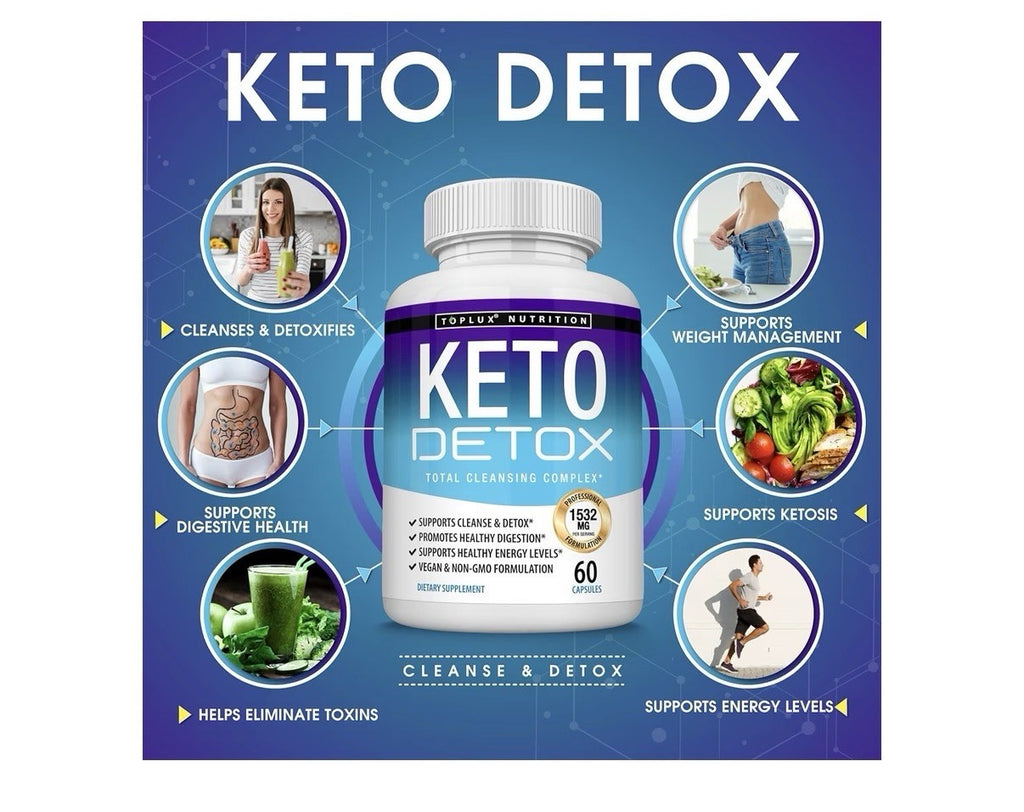 Toplux Keto Detox Total Cleansing Complex 1532 Mg Natural Detox 2 Pack