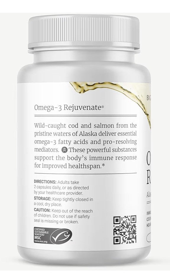 BIG BOLD HEALTH Omega-3 Rejuvenate Wild Alaskan Fish Oil Supplement EPA DHA 60sg