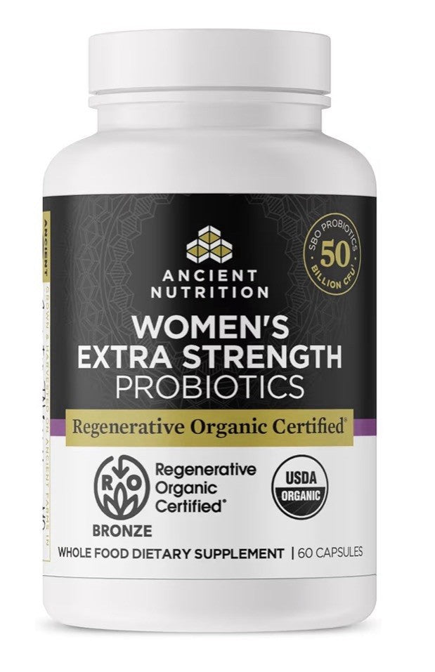Ancient Nutrition Extra Strength Probiotics For Women Regenerative Organic 60Cap
