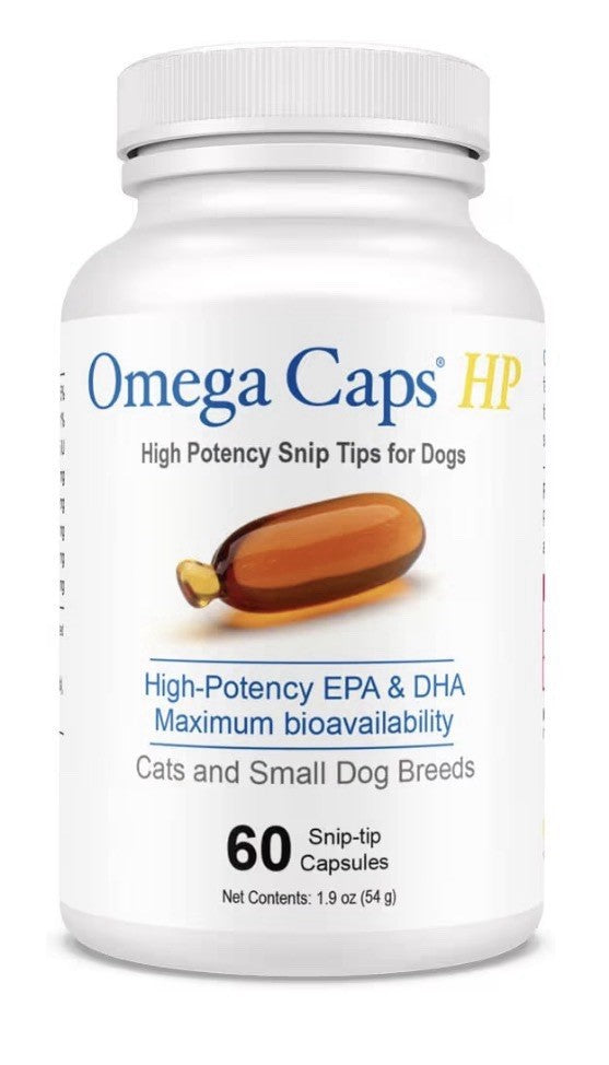Omega Caps HP Snip Tips for Cats and Small Dogs Breeds High Potency 60 Capsules