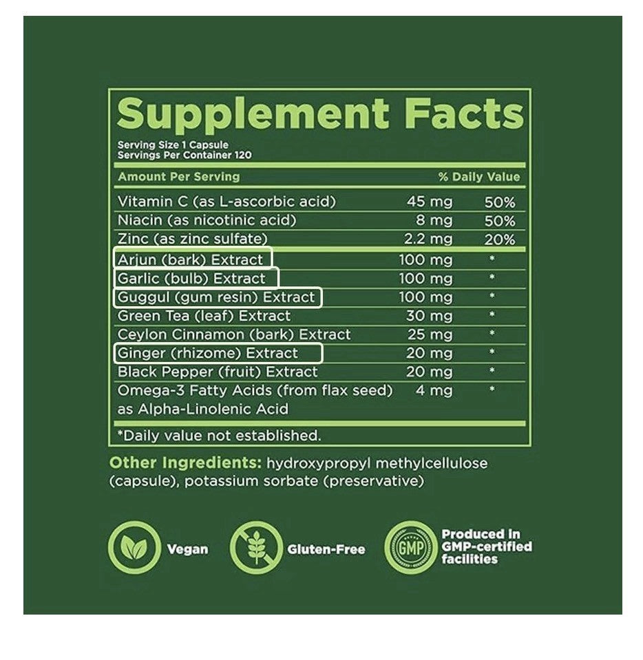 Kapiva Cholesterol Support Lowering Heart Health Supplement Plant Sterols 120cap
