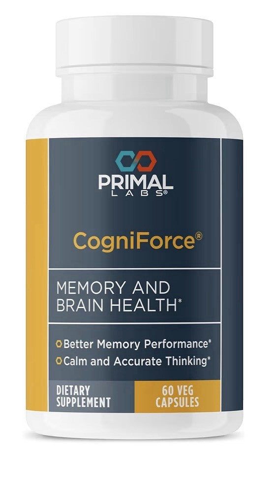 Primal Health CogniForce Memory & Brain Health Clarity Calm Thinking Focus 60cap