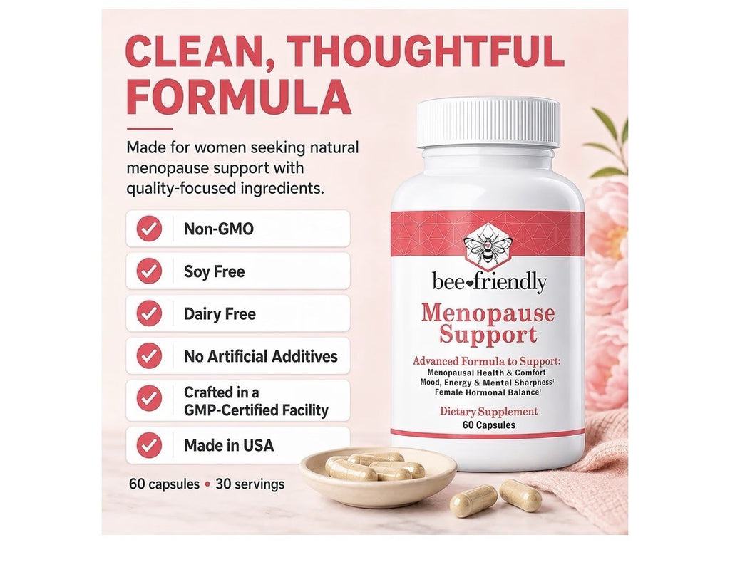 Beefriendly Menopause Support Mood Energy Hormone Balance for Women 60 Capsules