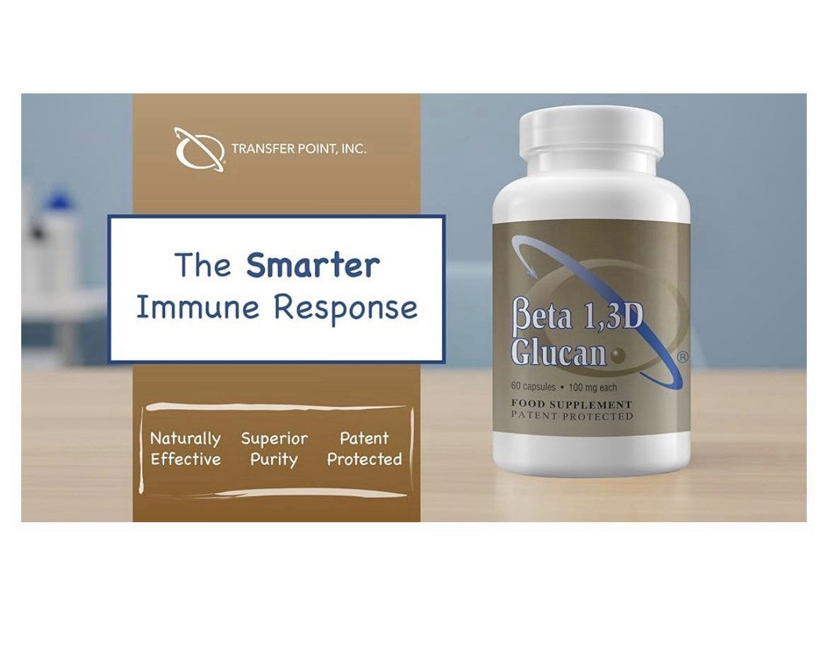 Transfer Point Beta 1,3D Glucan 100 mg Immune Support Dietary Supplement 60 Caps