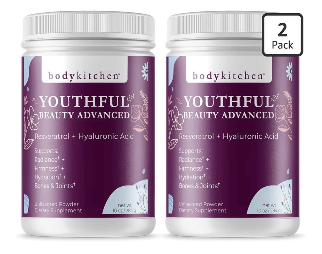 2 Pack Body Kitchen Youthful Beauty Advanced Resveratrol + Hyaluronic Acid
