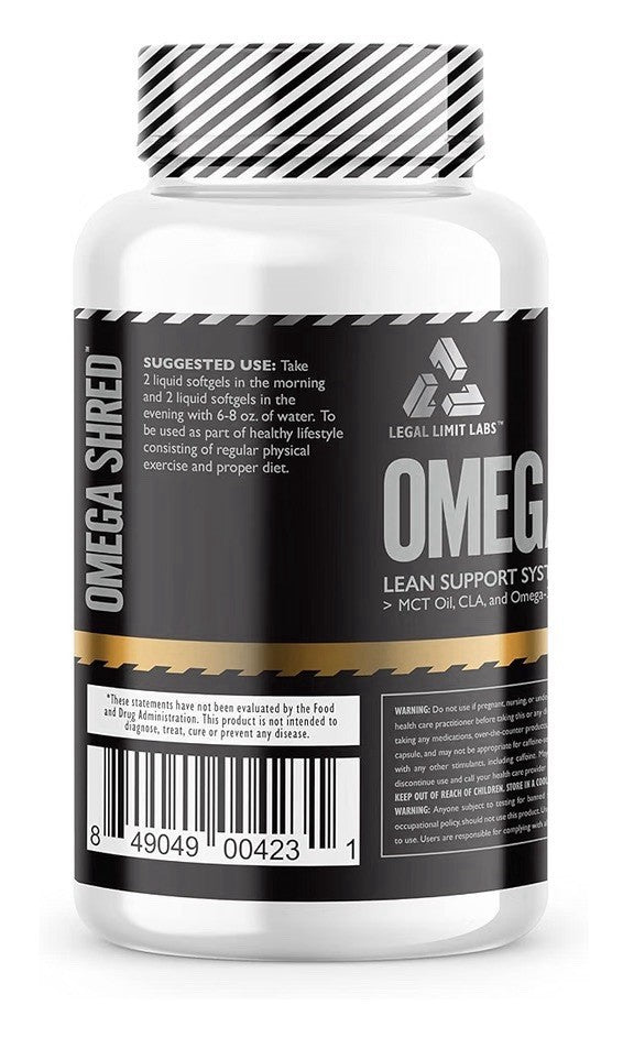 Legal Limit Labs Omega Shreds Lean Support System MCT Oil CLA And Omega3 120sgel