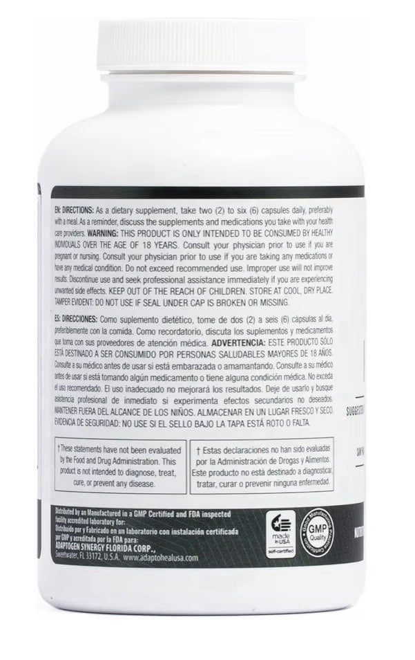 ADAPTOHEAL Urinary Health and Prostate Support Supplement For Men 180 Capsules