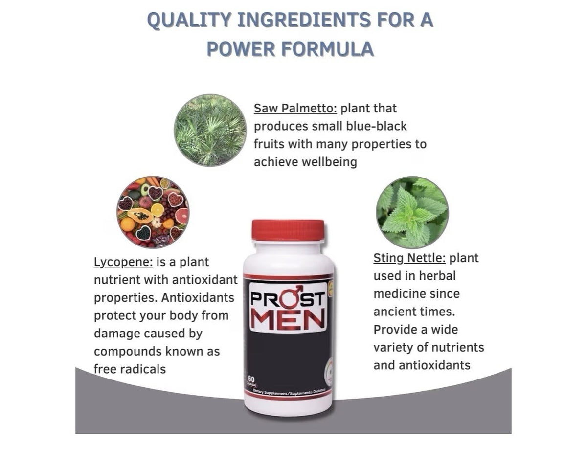 PROSTMEN Prostate Supplement Prostate Support Urinary Frequency Vitality 2 Packs