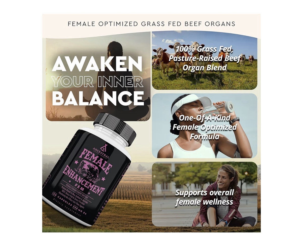 Ancestral Supplements Female Enhancement Supports Hormone Balance Wellness 180ca