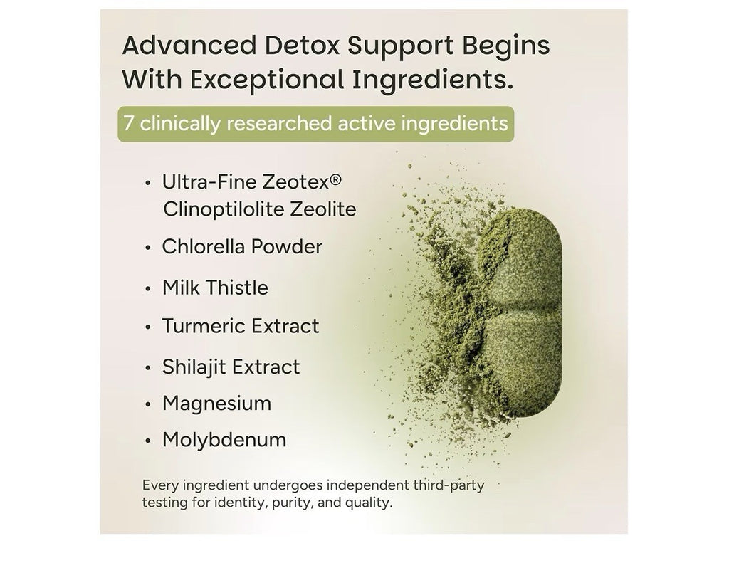Harmonex Zeolite Detox Micropollutant Binder Gut Digestive Liver Support 100Tabs