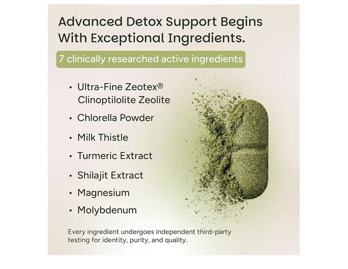 Harmonex Zeolite Detox Micropollutant Binder Gut Digestive Liver Support 100Tabs