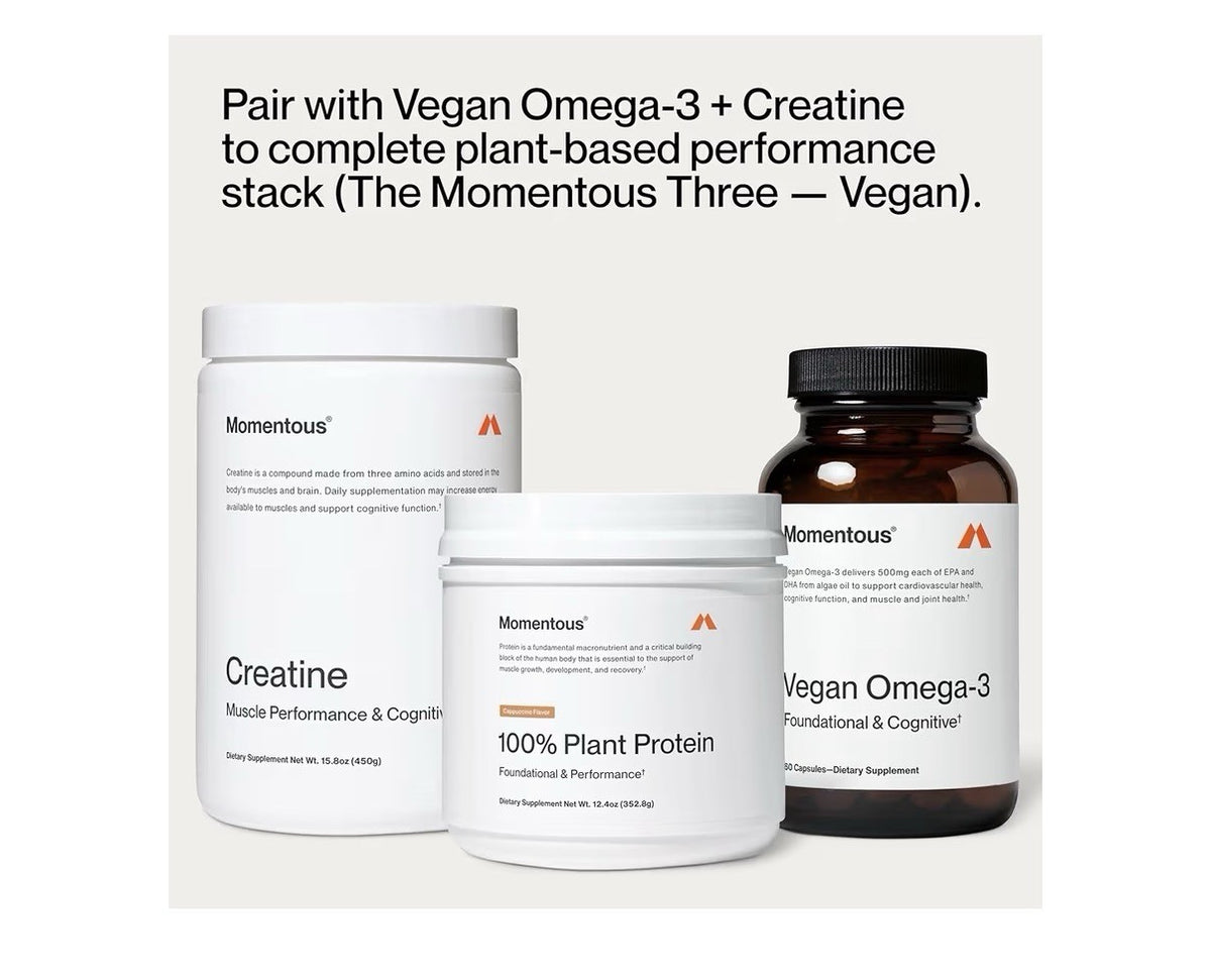Momentous 100% Plant Protein Foundational & Performance Cappuccino Flavor Powder