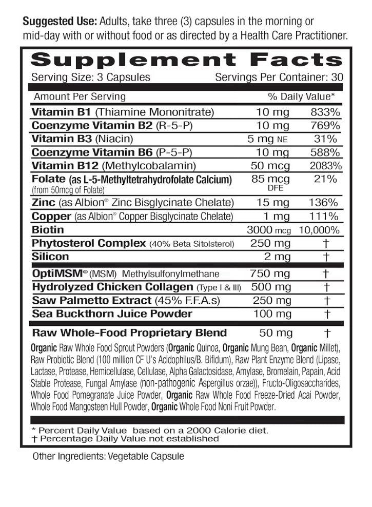 EMERALD LABS Collagen Health Hair Skin Nails Immune Adrenal Health For Women&Men