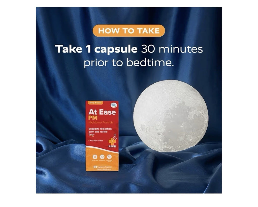 Redd Remedies At Ease PM Night Time Formula Relaxation Calm Restful Sleep 60caps