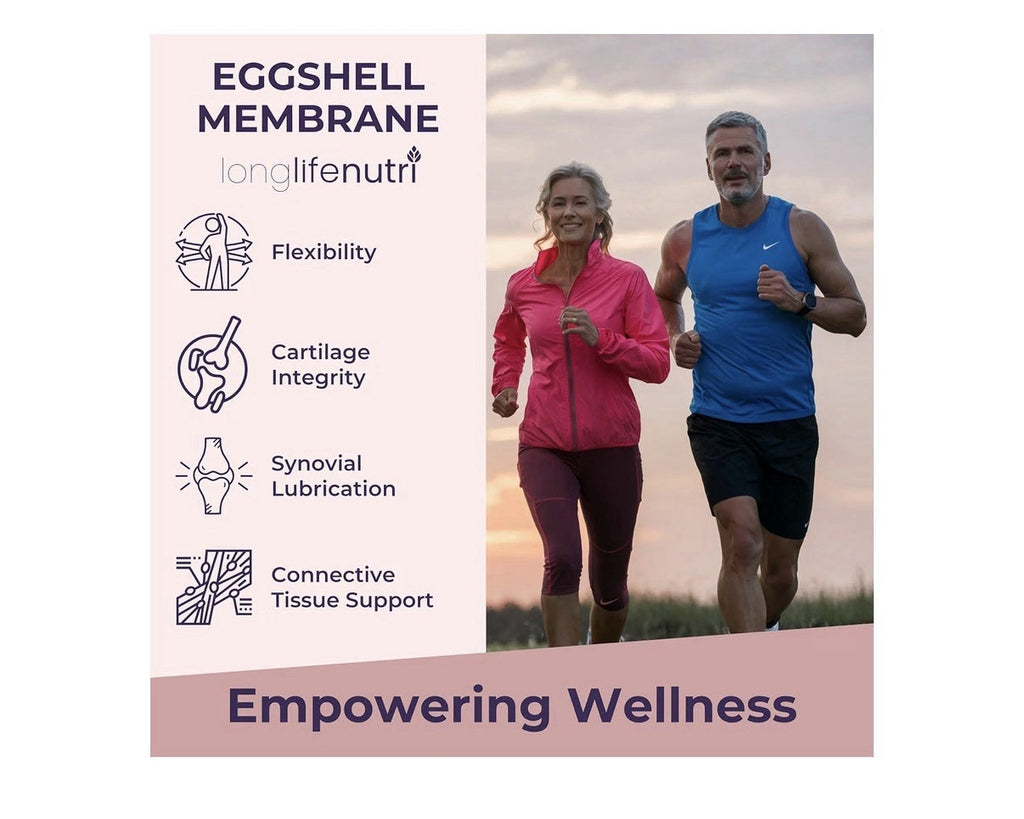 LongLifeNutri Eggshell Membrane 500mg Per Serving Joint Function Comfort 240Caps