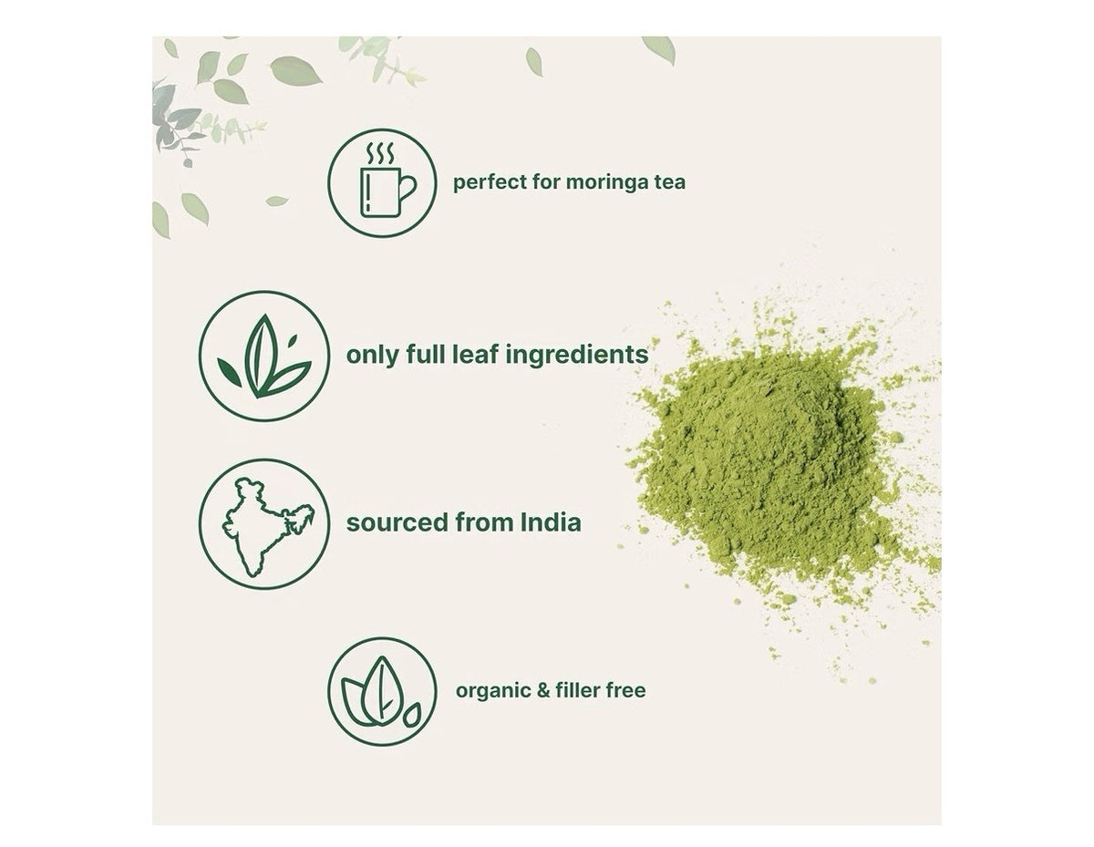 Micro Ingredients Moringa Oleifera Powder Organic Pure Leaves Without Stems 2 Ib