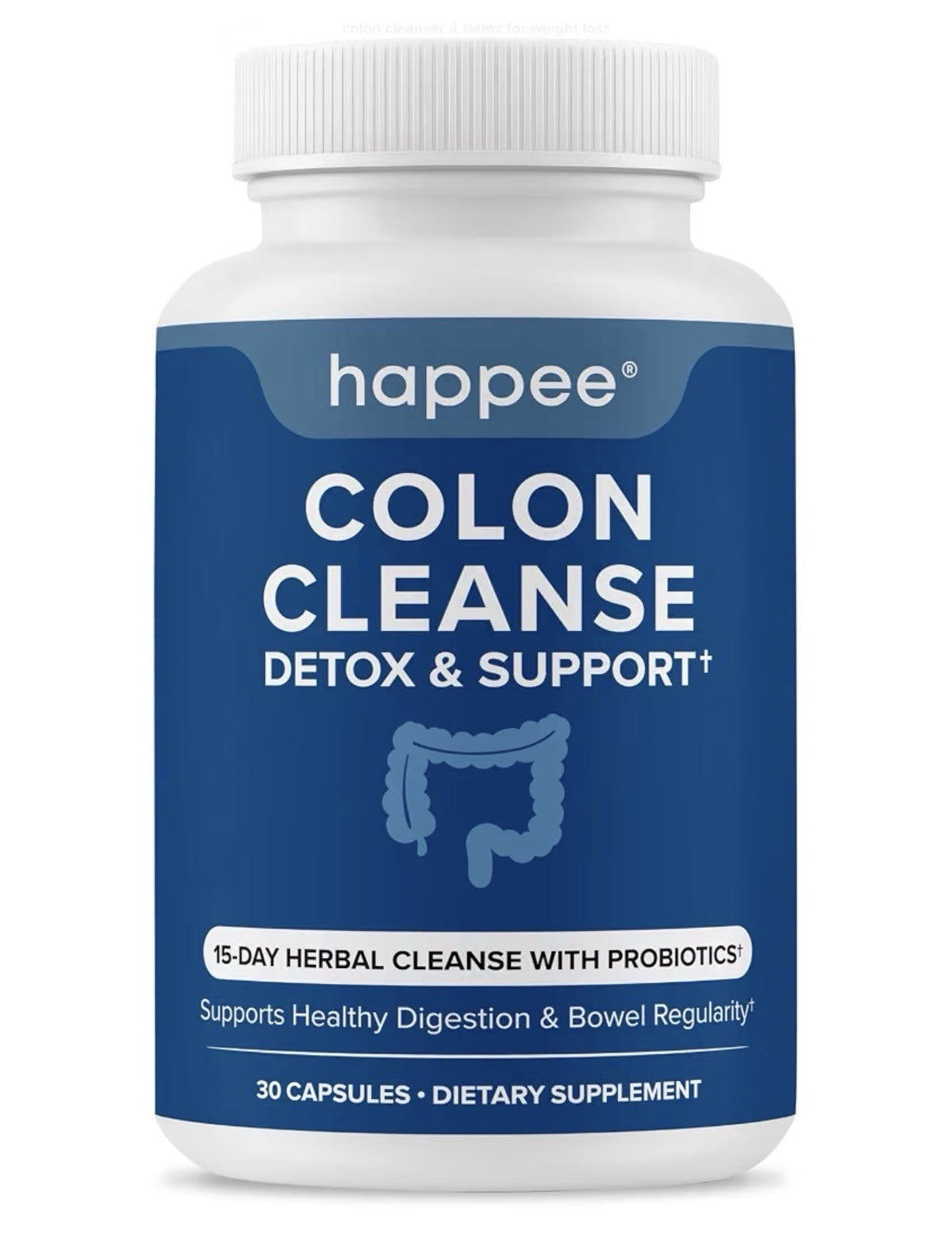 Happee Colon Cleanse Detox & Support Bowel Regularity Support 15 Day Cleanse 30C