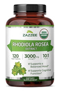Zazzee Rhodiola Rossa Extract Supports Balanced Mood Cognitive Function 120 Caps