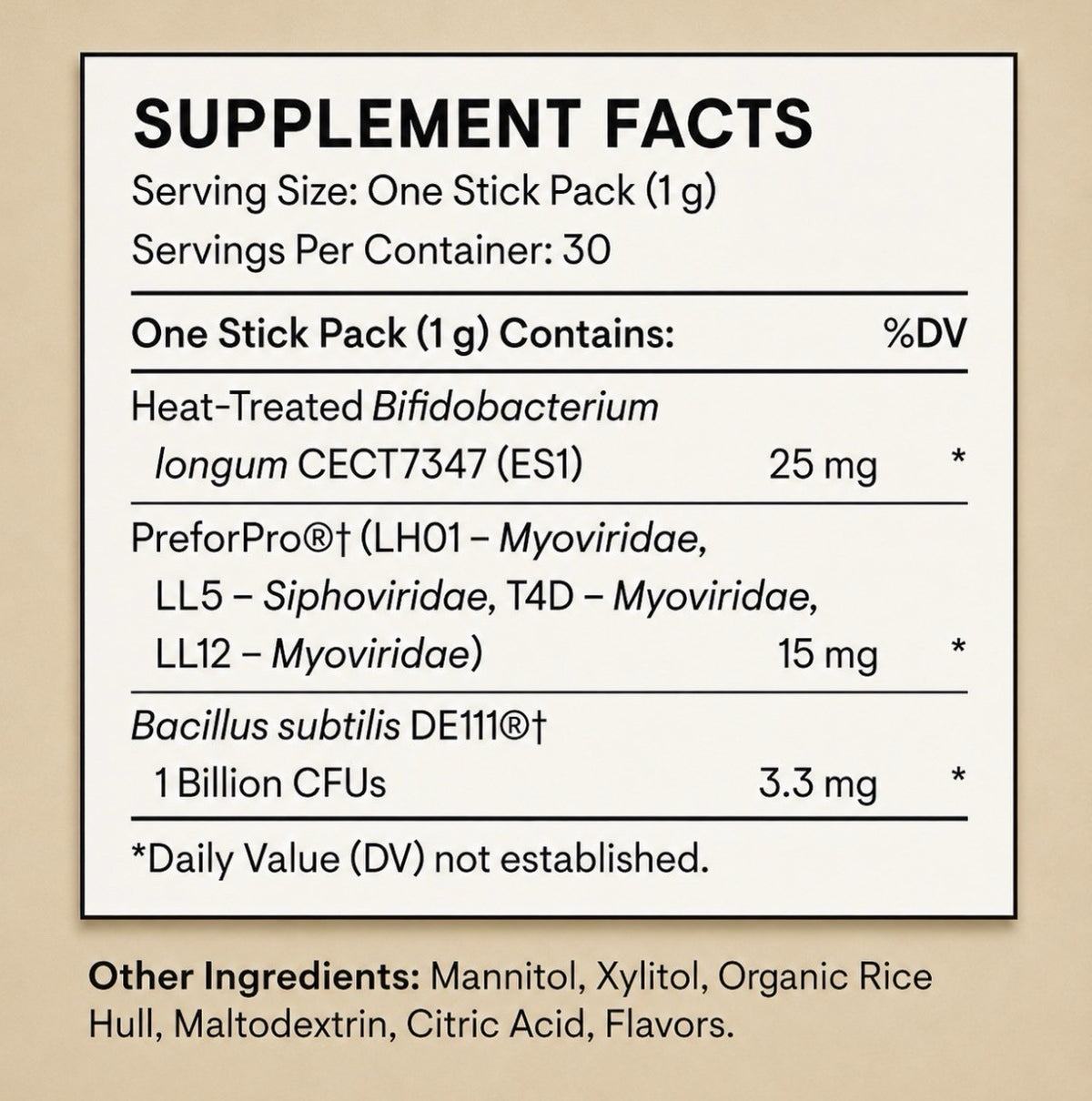 THORNE Complete Biotic Probiotics Prebiotics Postbiotics Gut Health 30 Sticks