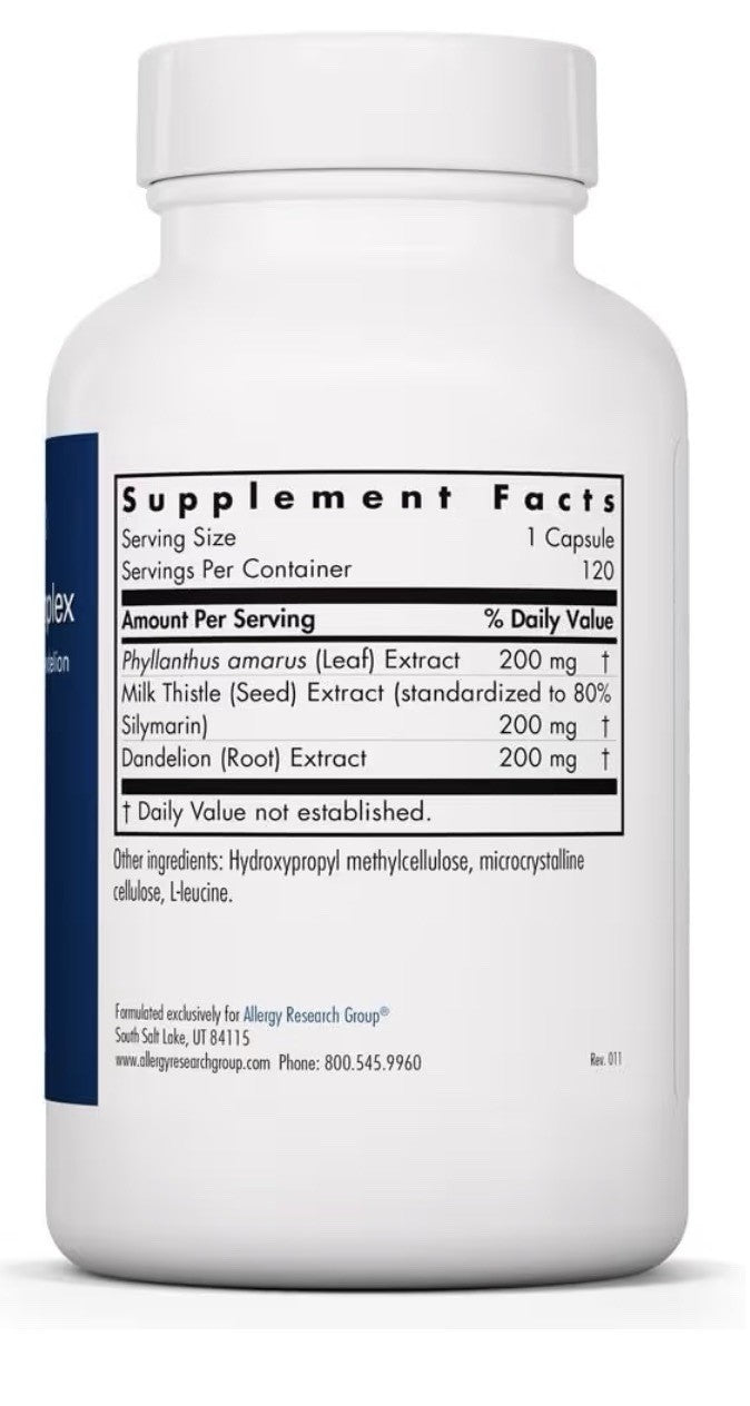 Allergy Research Group ARG Milk Thistle Plus Support Liver Health Detoxification