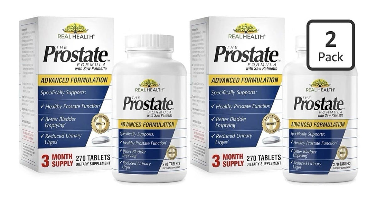 2 Pack Real Health The Prostate Formula With Saw Palmetto Advanced Formulation