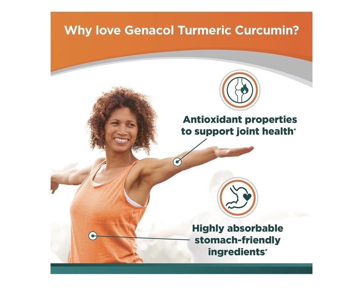 Genacol Turmeric Curcumin AminoLock Collagen Joint Health Antioxidant 90 Capsule