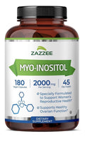 Zazzee Myo-Inositol Women’s Reproductive Health Healthy Ovarian Function 180caps