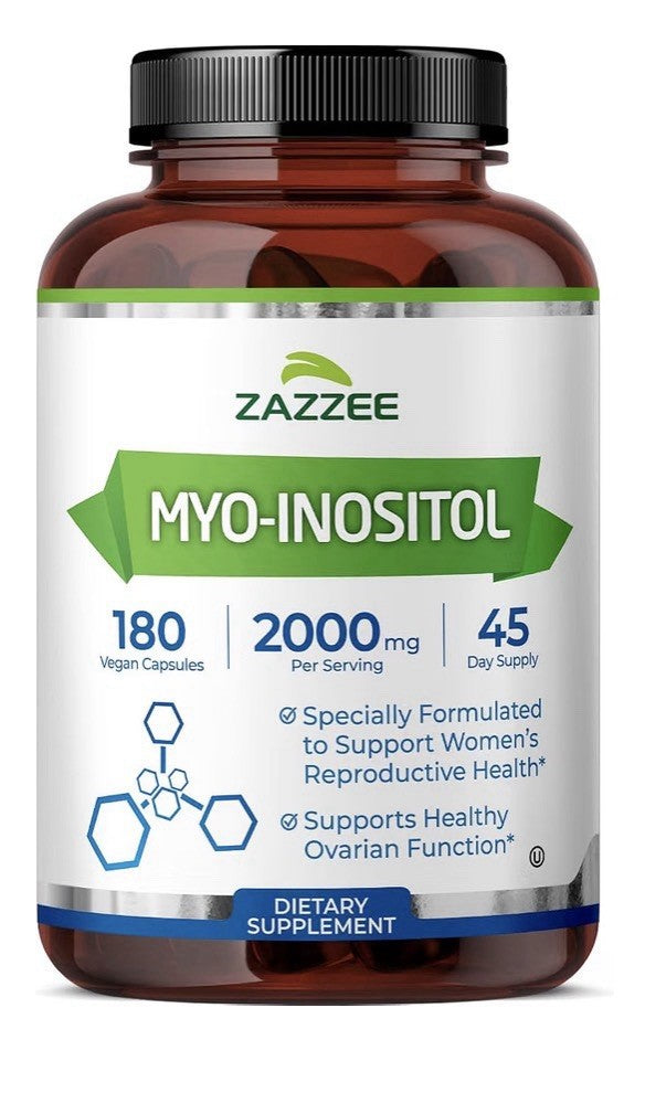 Zazzee Myo-Inositol Women’s Reproductive Health Healthy Ovarian Function 180caps