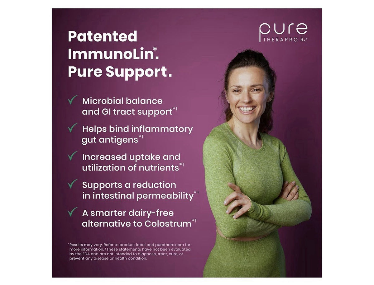 Pure Therapro Rx Elite IgG Immunoglobulin Supplement Immune Gut Support 120 Caps