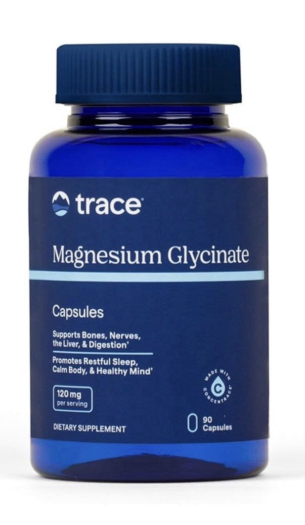 2 Pack Trace Minerals Magnesium Glycinate Gentle Healthy Bones Nerve Mind Sleep