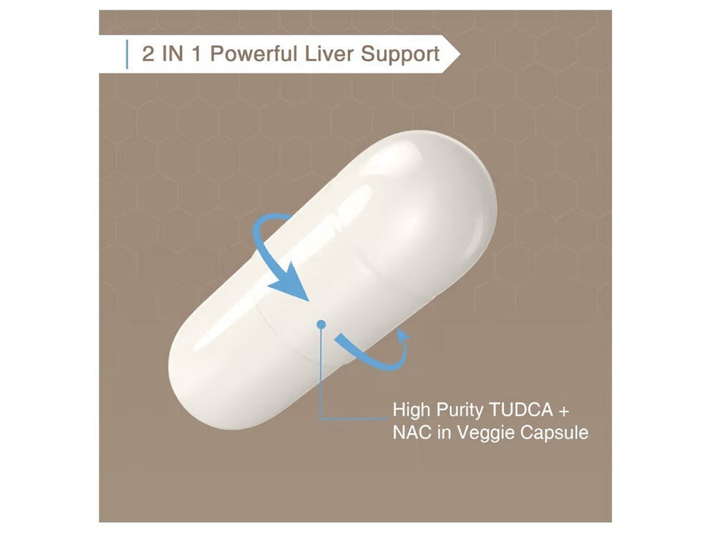 2 Pack Zingicin TUDCA + NAC Supplement 1200mg Antioxidant Liver Gut Health