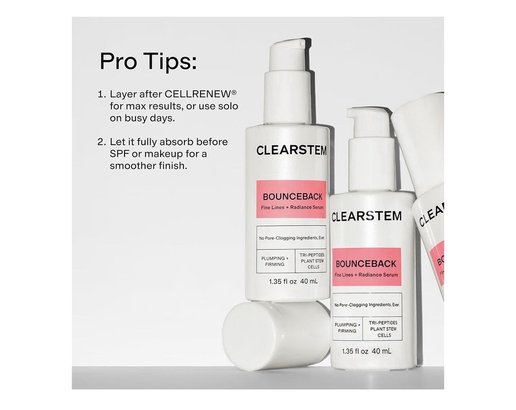 CLEARSTEM BOUNCEBACK Fine Lines Radiant Serum Plumping Forming Facial Serum 40ml