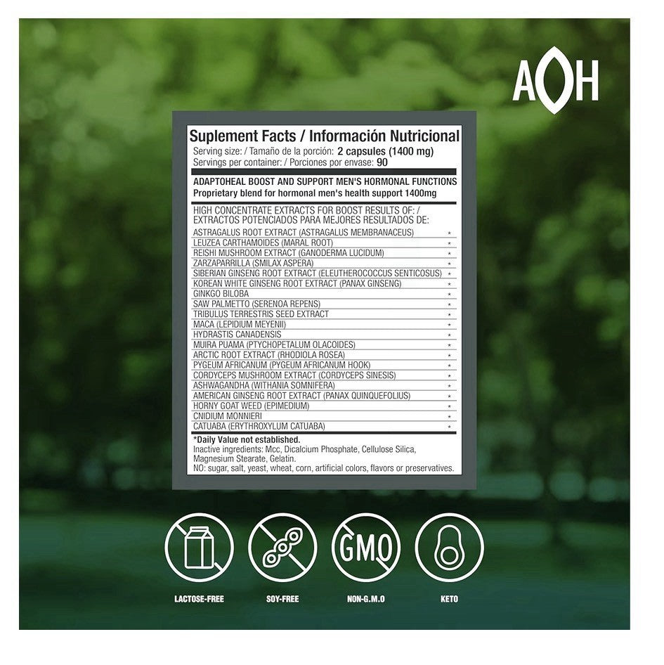 ADAPTOHEAL Urinary Health and Prostate Support Supplement For Men 180 Capsules