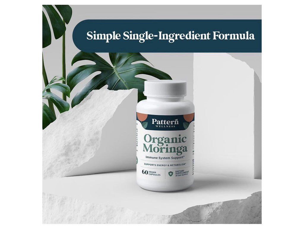 Pattern Wellness Organic Moringa Oleifera Immune System Support Metabolism 3Pack