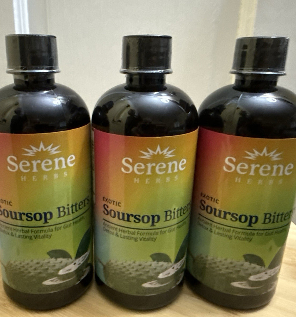 3 Packs Serene Herbs Soursop Bitters Gut Health Detox Herbal Dietary Supplement