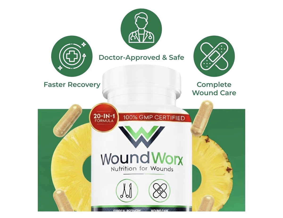 Free Life Labs WoundWorx Nutrition-Scar and Surgery Support Wound Care 90Capsule