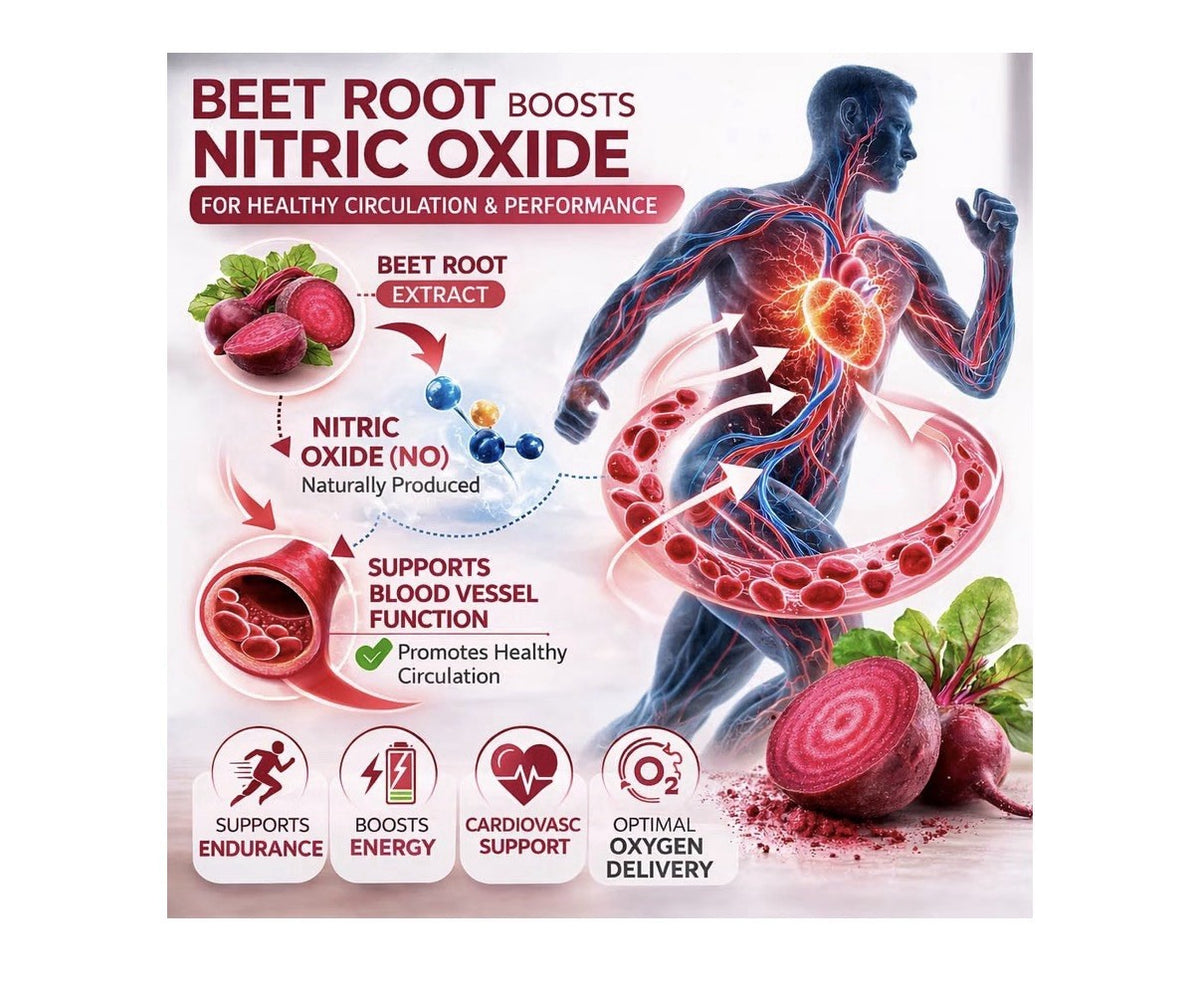 Beravia Organic Beet Root Circulation Support Overall Wellness Support 60capsule