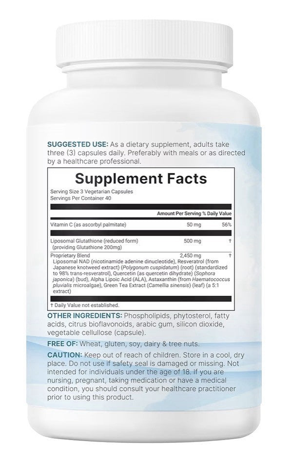 Micro Ingredients Liposomal Glutathione Complex 3,000 mg Per Serving 120 Capsule