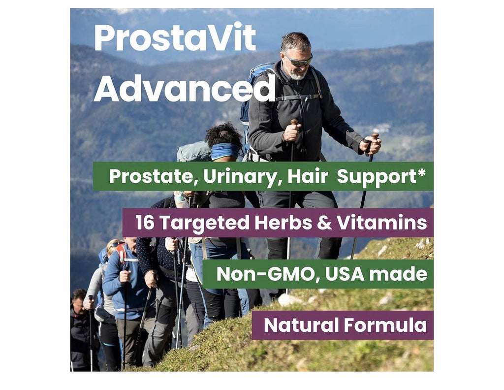 AlphaHealth+ Prostavit Prostate Support Urinary Bladder Hair Health 60 Capsules
