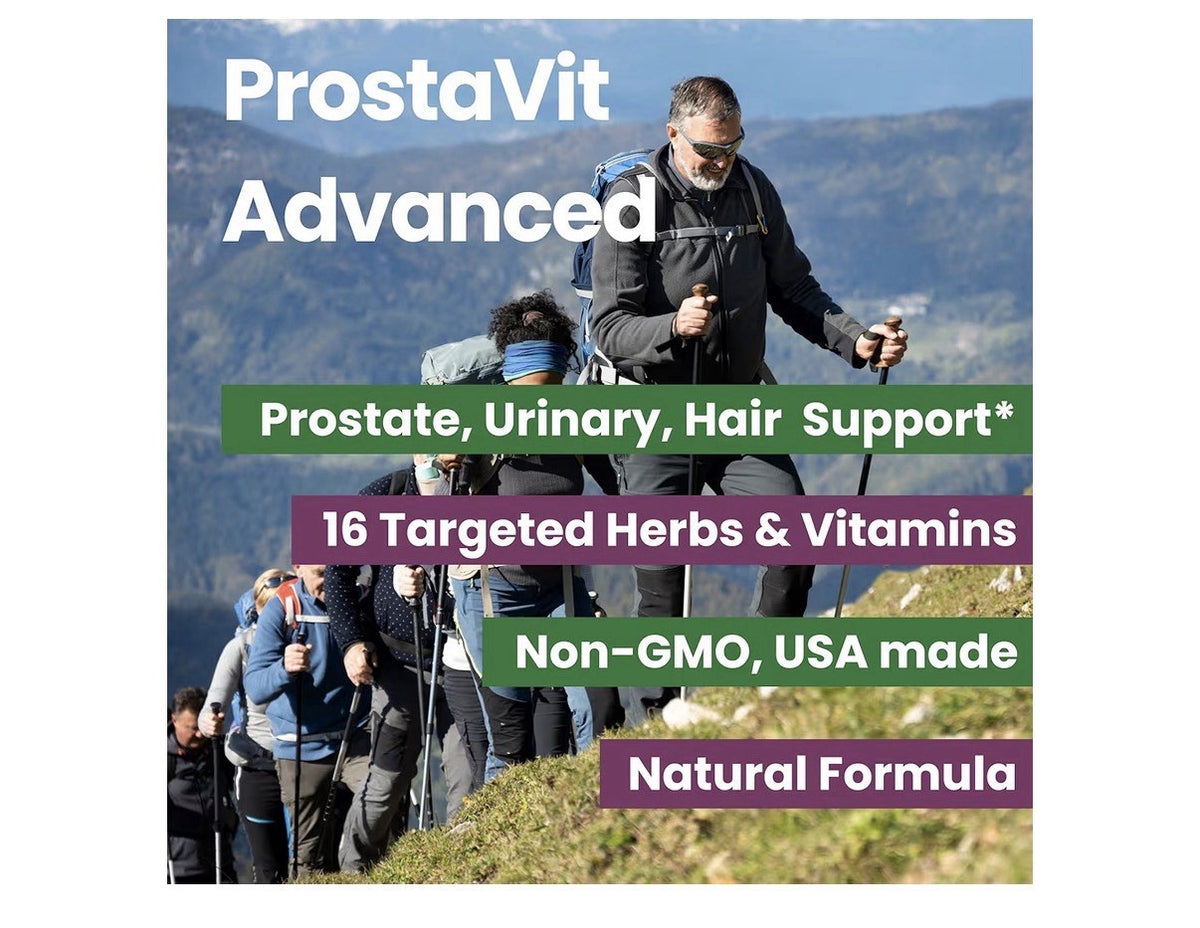 AlphaHealth+ Prostavit Prostate Support Urinary Bladder Hair Health 60 Capsules