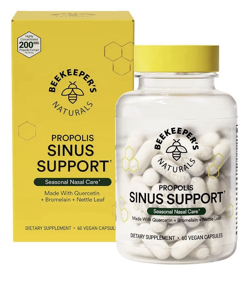 Beekeeper's Naturals Propolis Sinus Support Adults Seasonal Nasal Care Relief