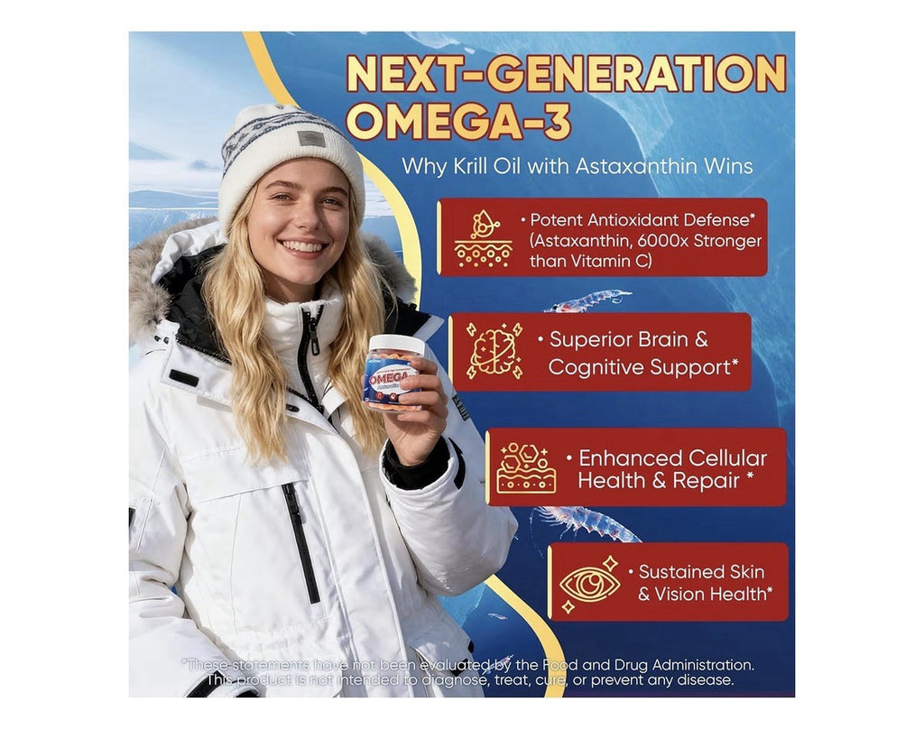 Nextdia Omega 3 Antarctic Krill Oil Gummies Fish Oil 60 Gummies