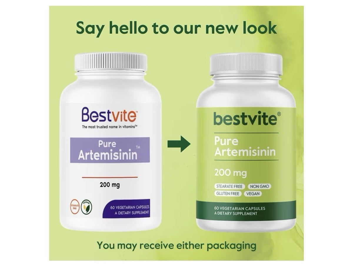 BESTVITE Artemisinin Pure 200mg Per Capsule 2 Pack 60 Vegetarian Capsules Each