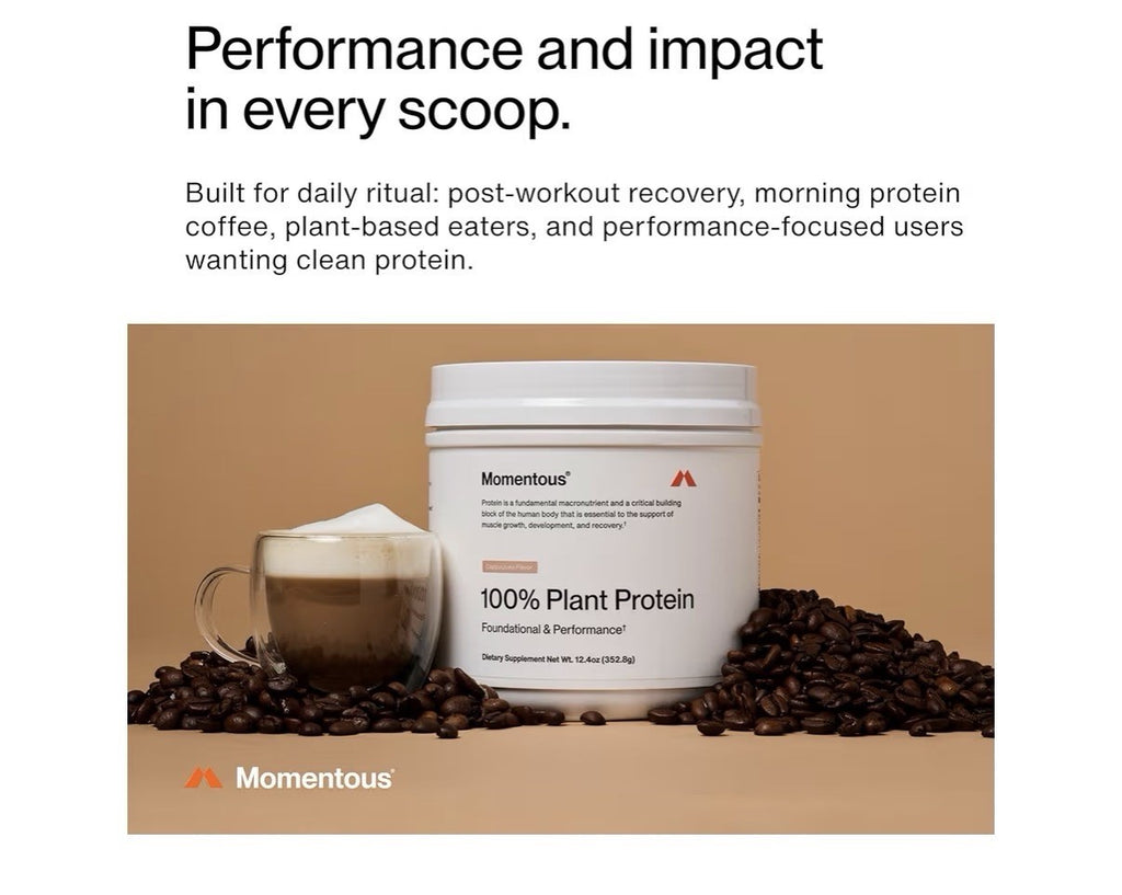 Momentous 100% Plant Protein Foundational & Performance Cappuccino Flavor Powder