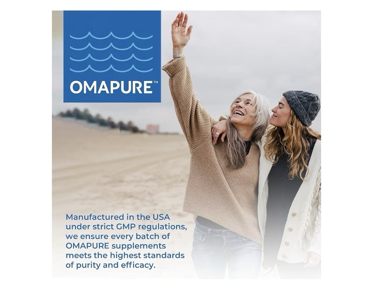 3 Pack OMAPURE Omega 3 Fish Oil Supplements Heart Brain Joints Health